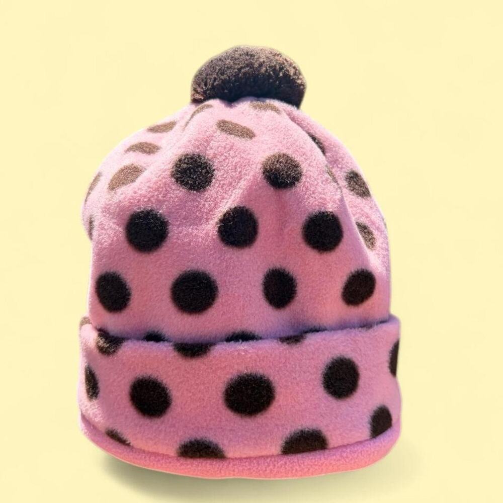 Gap pink polka dot fleece